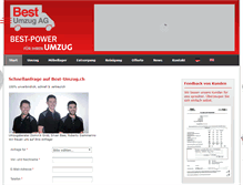 Tablet Screenshot of best-umzug.ch